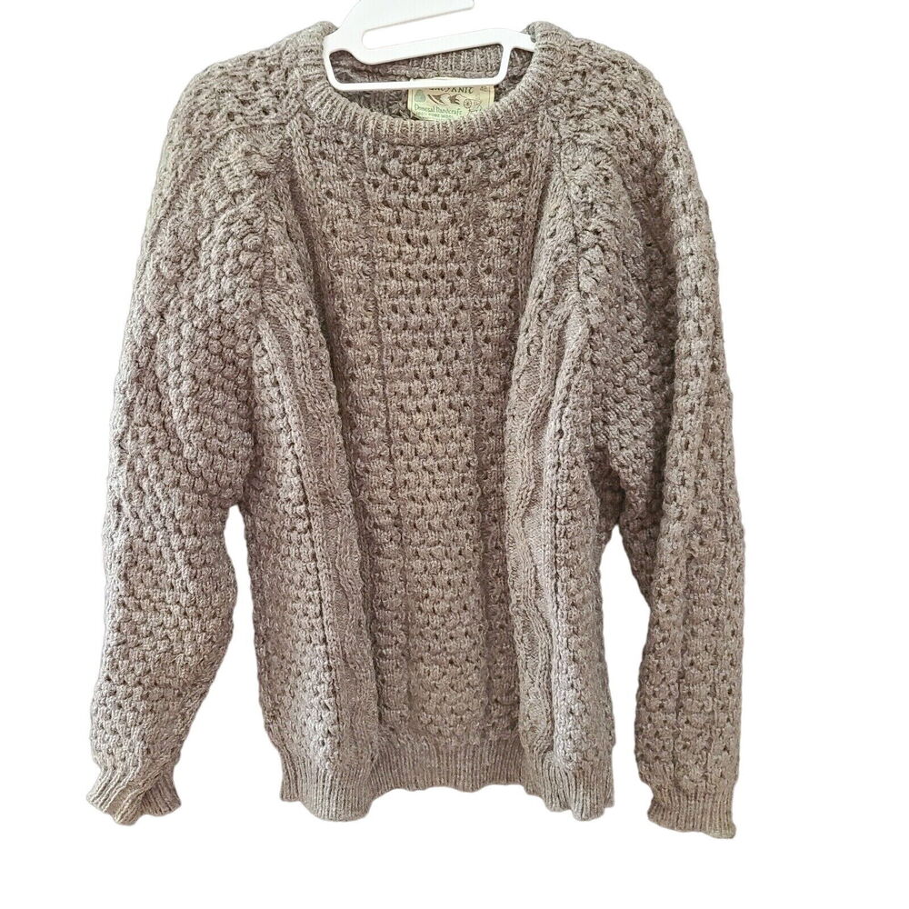 Cladyknit Donezal Handcraftz Womens Sweater Gray Size M 100% Pure Wool Pullover